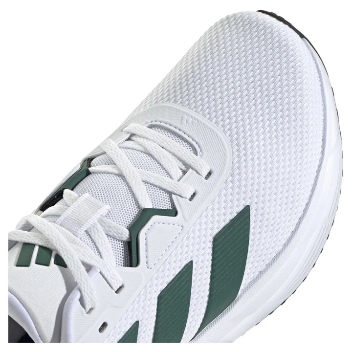 Zapatillas Adidas Galaxy 7 running blancas verdes vista cenital