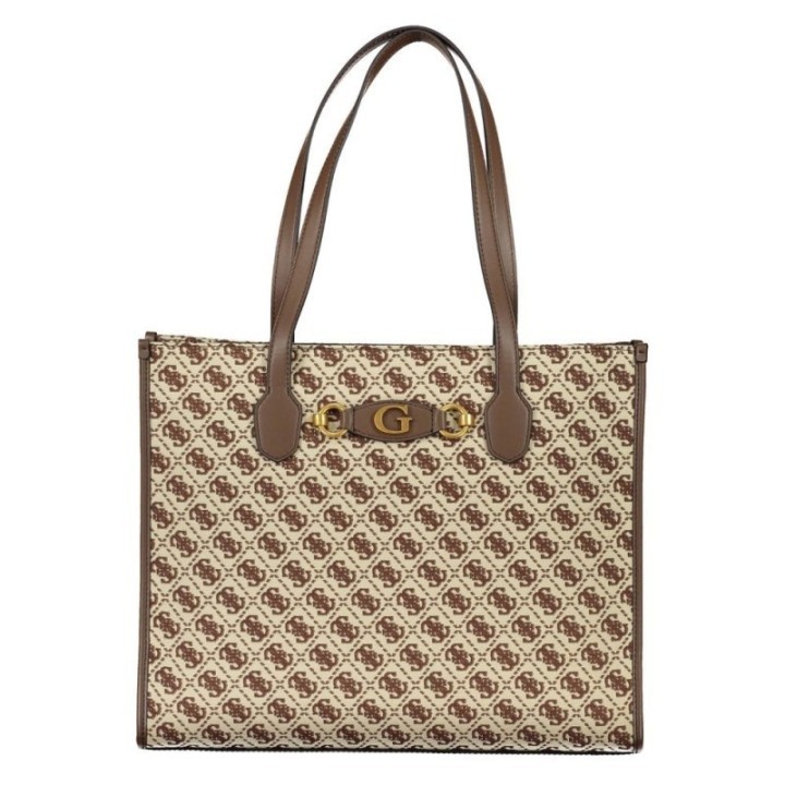 bolso marrón de poliéster para mujer Guess vista frontal