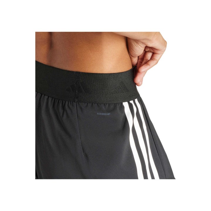Pantalón corto Adidas Hyperglam negro blanco vista detalle