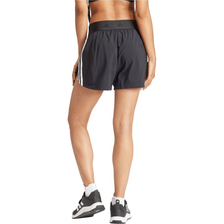 Pantalón corto Adidas Hyperglam negro blanco vista dorsal