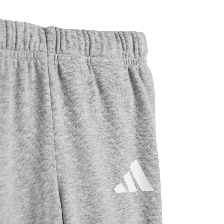Chándal Adidas bebé pantalón jogger de felpa gris blanco