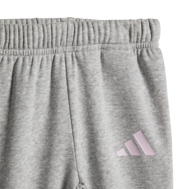Chándal Adidas pantalón jogger de felpa rosa gris
