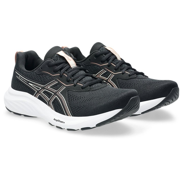 Zapatillas Asics Gel Contend 9 running negro rojo arena vista lateral