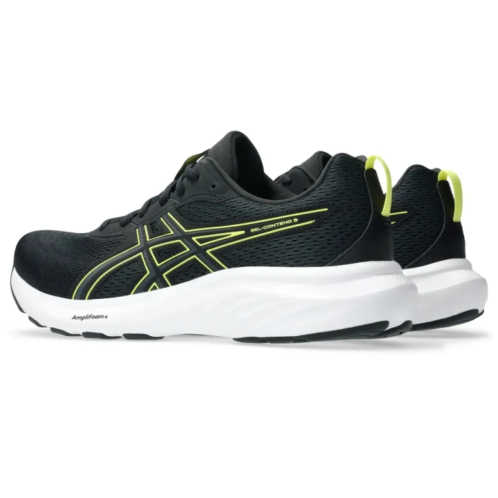 Zapatillas Asics Gel Contend 9 running negro amarillo vista general