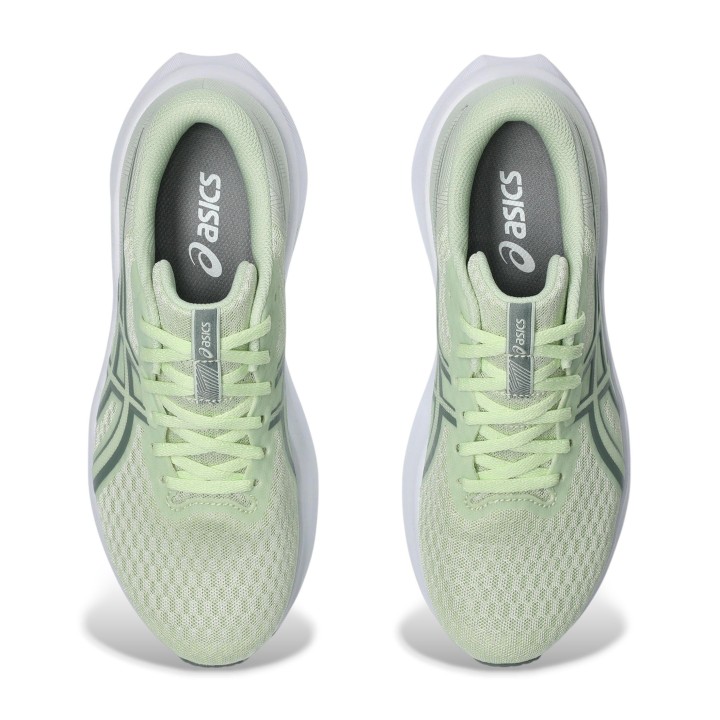 Zapatillas Asics Patriot 14 running verde claro azul vista cenital