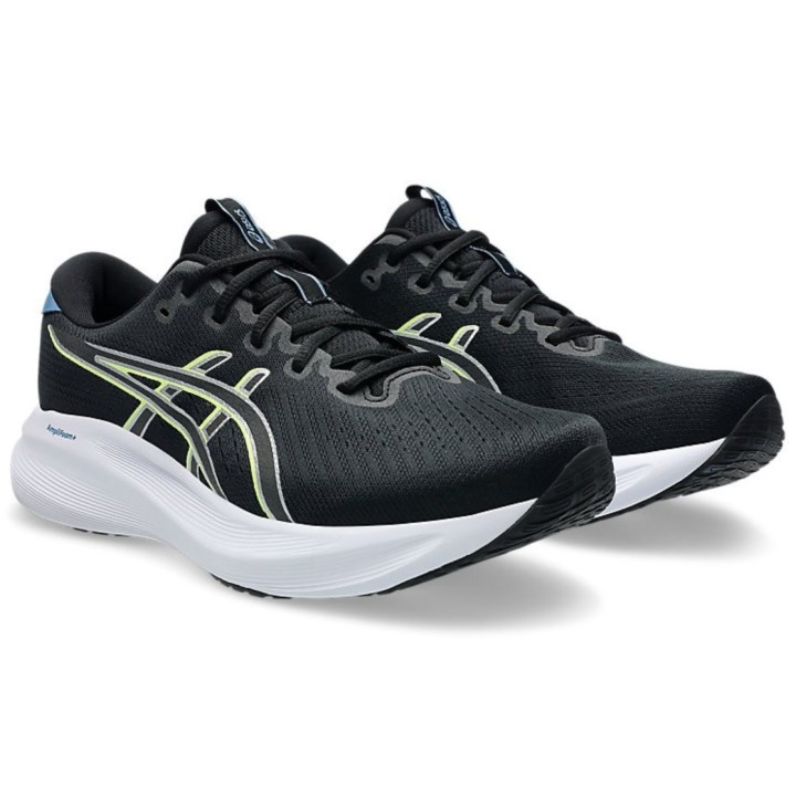 Zapatillas Asics Gel Excite 11 running negro plateado vista tres cuartos