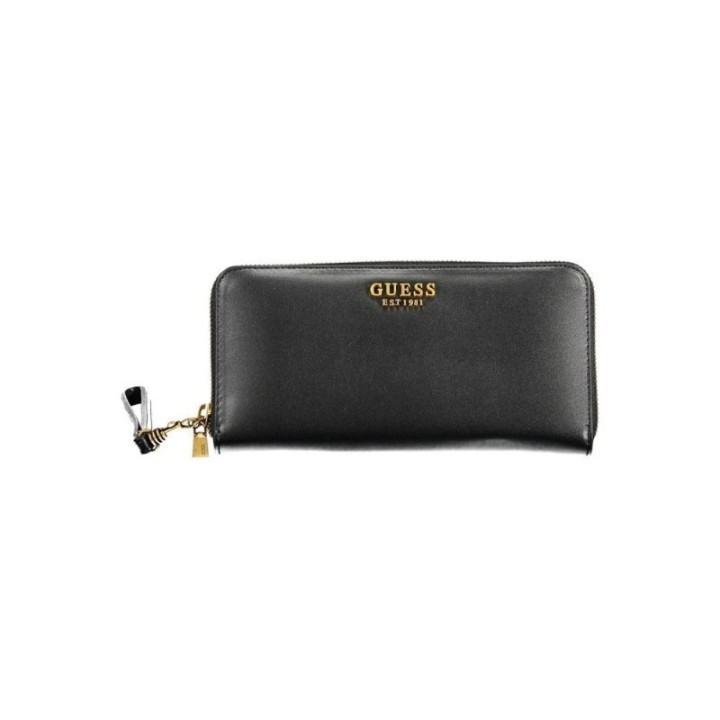 Cartera negra para mujer Guess vista frontal