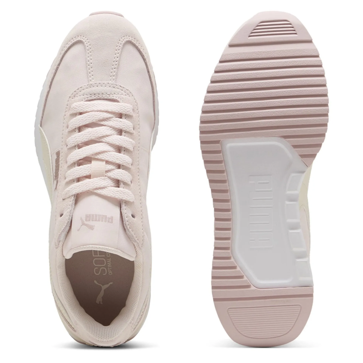 Zapatillas Puma R78 Wind casual rosa vista superior e inferior