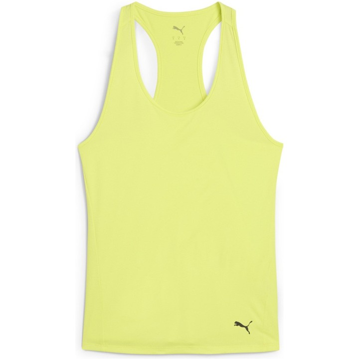 Camiseta Puma training Essentials sin mangas amarilla vista frontal