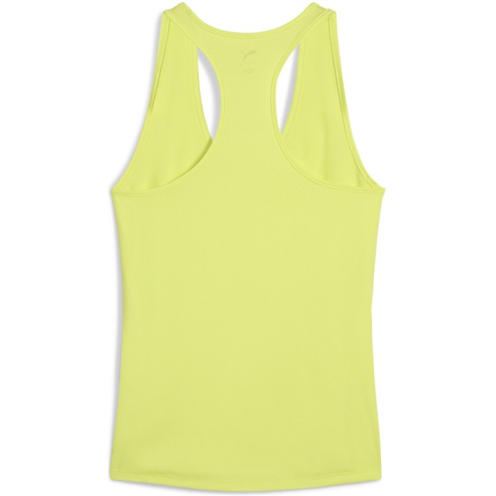 Camiseta Puma training Essentials sin mangas amarilla vista dorsal