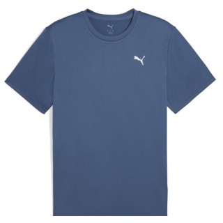 Camiseta Puma training Essentials logo pequeño azul