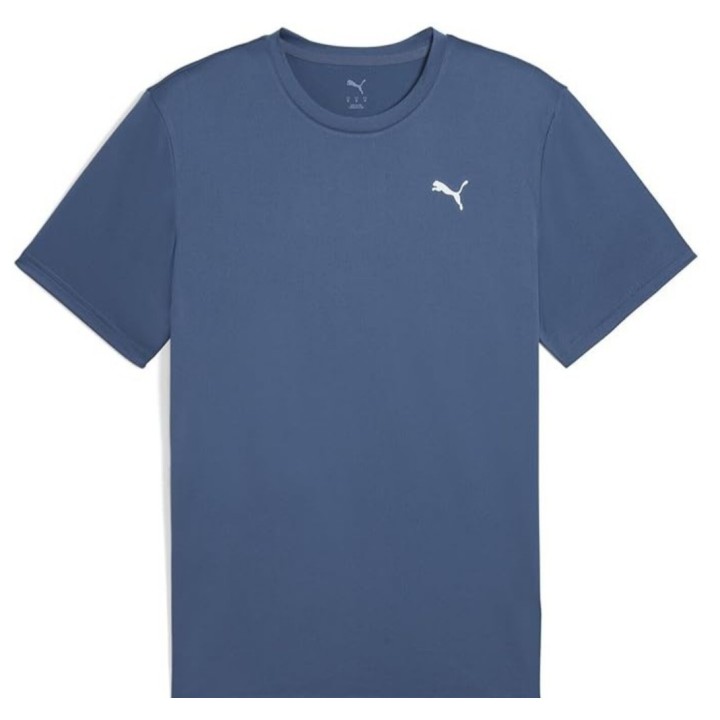 Camiseta Puma training Essentials logo pequeño azul