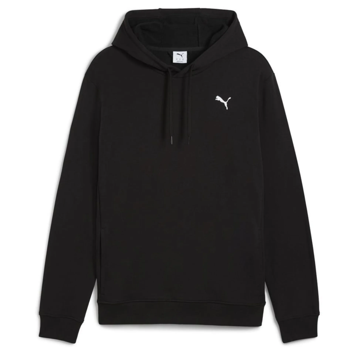 Sudadera Puma training Essentials de felpa negra vista frontal