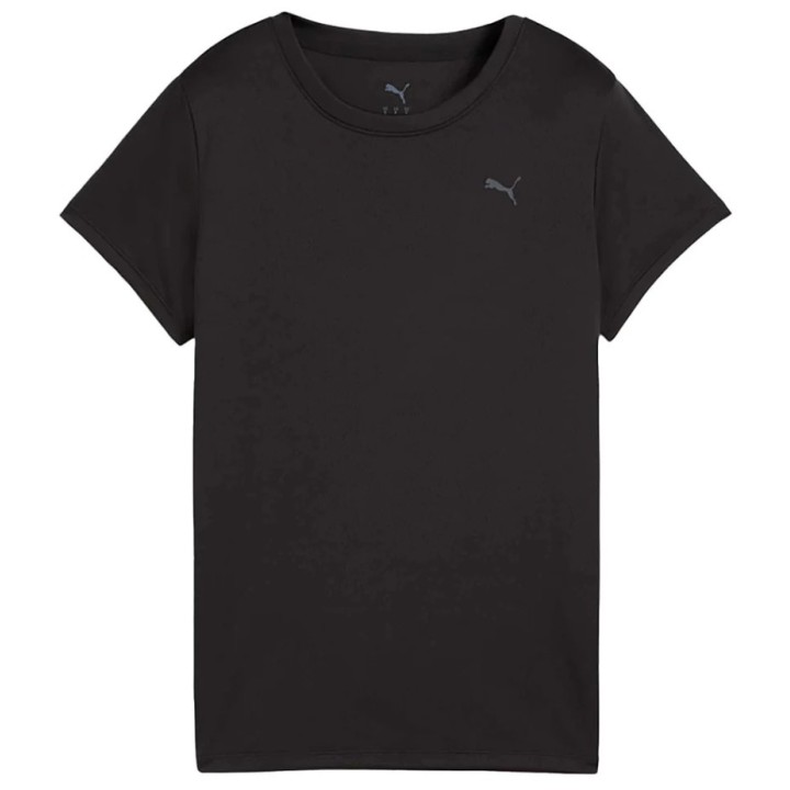 Camiseta Puma running gráfica Run Forever Faster negra vista frontal