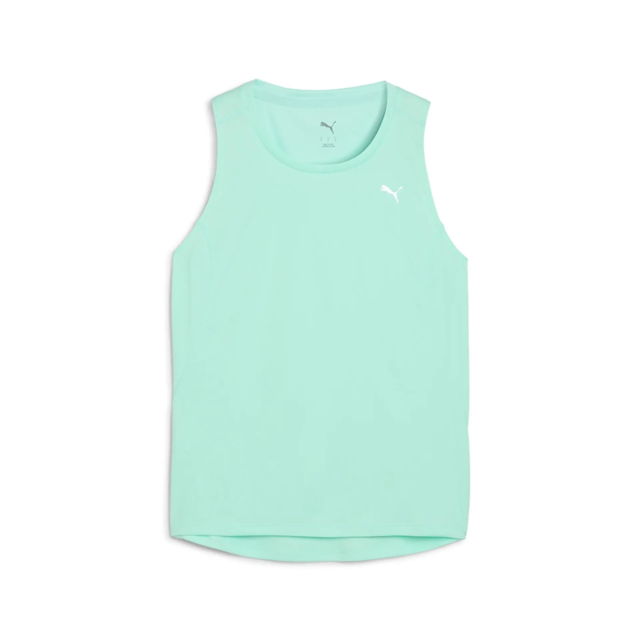 Top Puma running Velocity sin mangas verde vista frontal