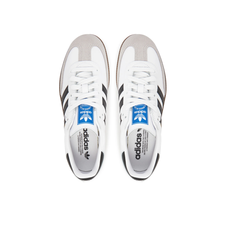 Zapatillas Adidas Samba OG casual blanco negro vista superior