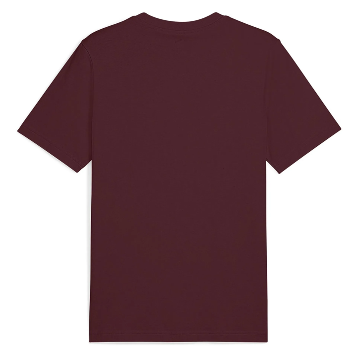 Camiseta Puma Essentials Elevated burdeos vista dorsal