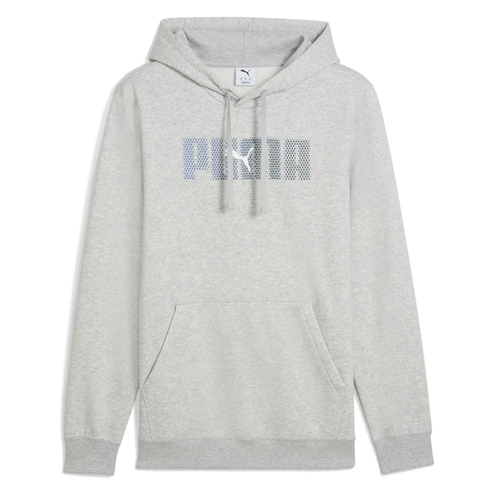 Sudadera Puma Essentials de felpa con logotipo gris vista frontal