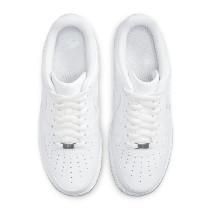 Zapatillas Nike Air Force 1 ’07 casual hombre blanco vista cenital