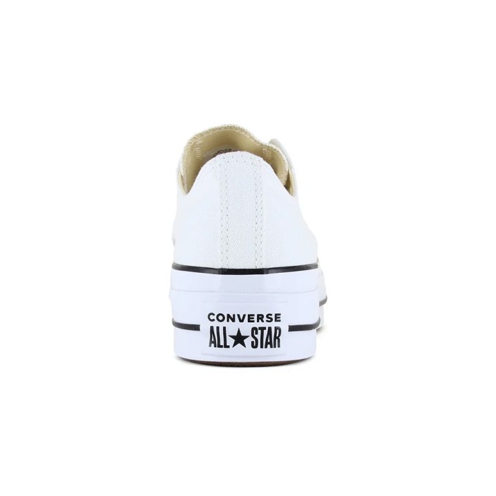 Zapatillas Converse Chuck Taylor All Star Platform canvas blanco vista dorsal