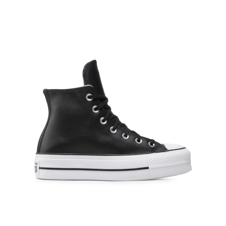Zapatillas Converse Chuck Taylor All Star Platform piel negro vista lateral