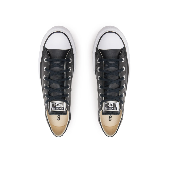 Zapatillas Converse Chuck Taylor All Star Platform Clean piel negro vista cential