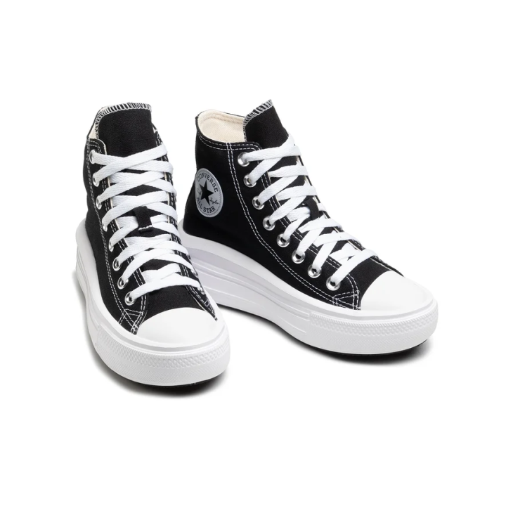 Zapatillas Converse Chuck Taylor All Star Move negro vista tres cuartos par