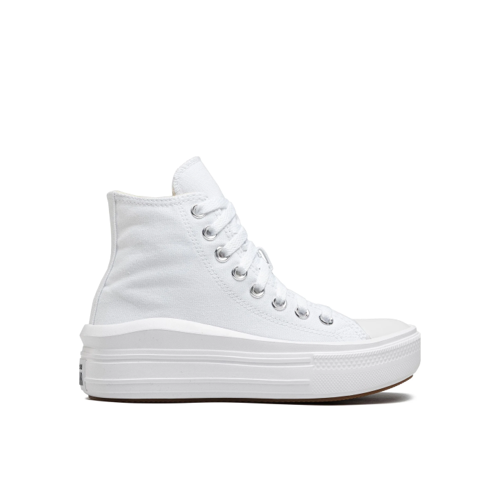 Zapatillas Converse Chuck Taylor All Star Move blanco vista lateral