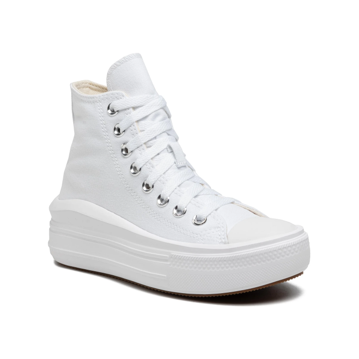 Zapatillas Converse Chuck Taylor All Star Move blanco vista tres cuartos