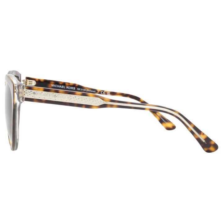 lateral de gafas de sol ojo de gato carey Michael Kors MK2158 Makena para mujer