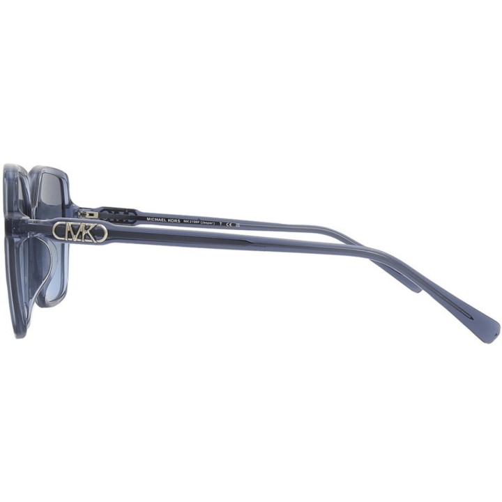 Gafas de sol Michael Kors Jasper cuadradas azul detalle lateral