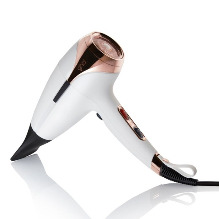 Secador profesional ghd Helios blanco vista frontal