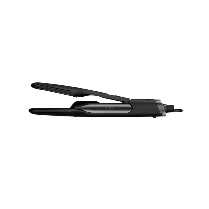 Plancha de aire caliente 2 en 1 ghd Duet Style negra vista lateral