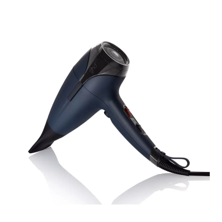 Secador profesional ghd Helios azul vista lateral