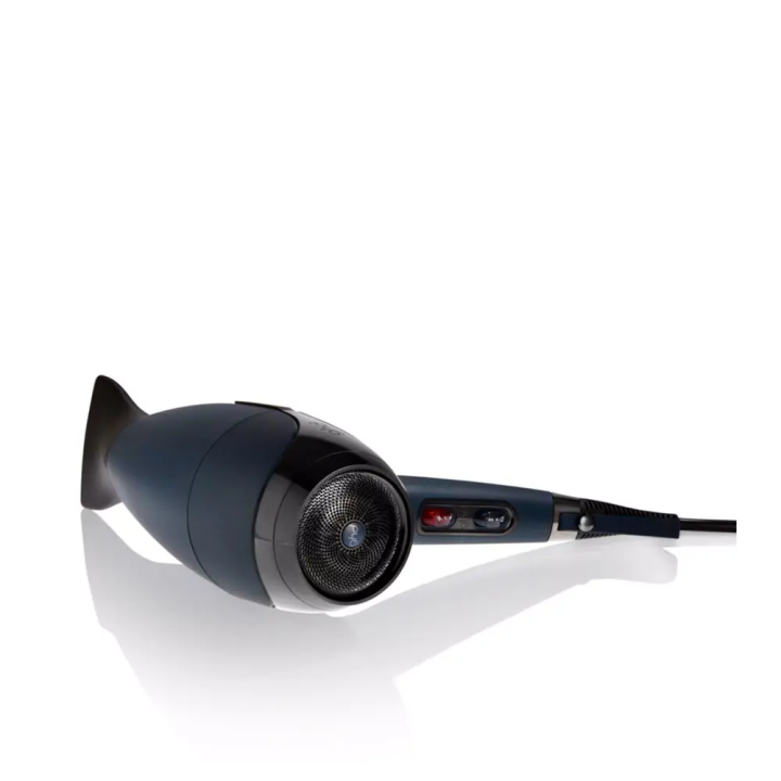 Secador profesional ghd Helios azul vista dorsal