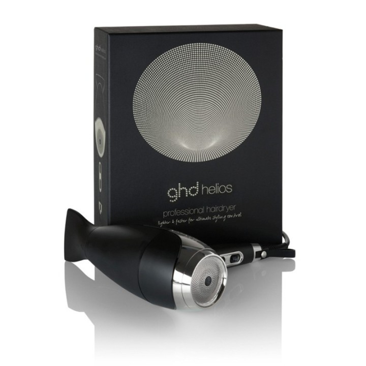 Secador profesional ghd Helios negro vista frontal