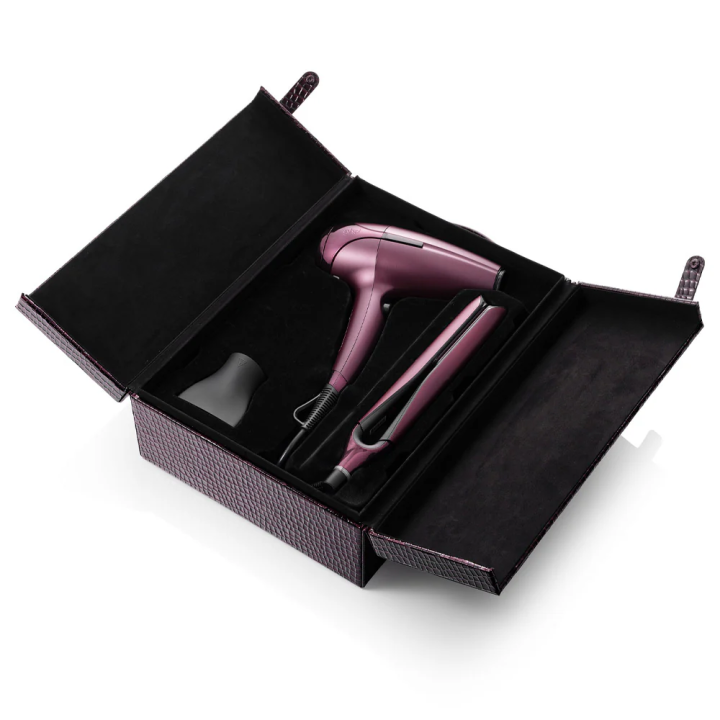 Set regalo ghd Deluxe Cherry secador + plancha edición limitada vista conjunto