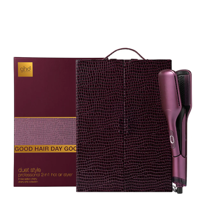 Plancha de aire caliente 2 en 1 ghd Duet Style Cherry Chic vista general