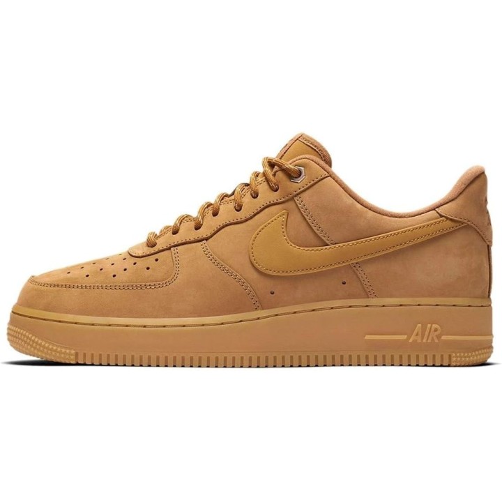Zapatillas Nike Air Force 1 ’07 blancas CJ9179-200, vista lateral marrones