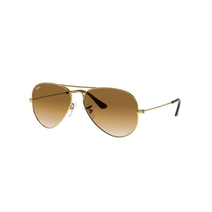 Gafas de sol Ray-Ban RB3025 Aviator dorado con cristales marrón vista frontal