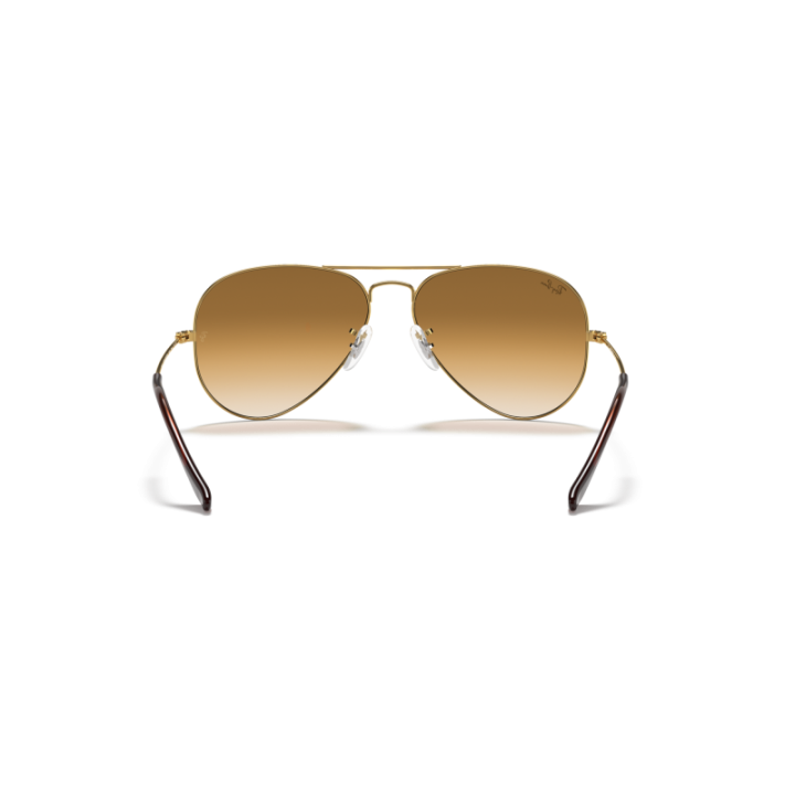Gafas de sol Ray-Ban RB3025 Aviator dorado con cristales marrón vista dorsal
