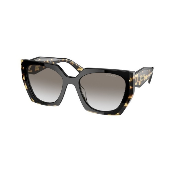 Gafas de sol Prada PR 15WS negro y carey con cristales grises degradados vista frontal