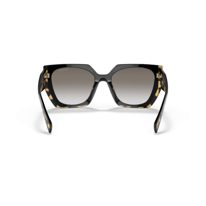 Gafas de sol Prada PR 15WS negro y carey con cristales grises degradados vista dorsal