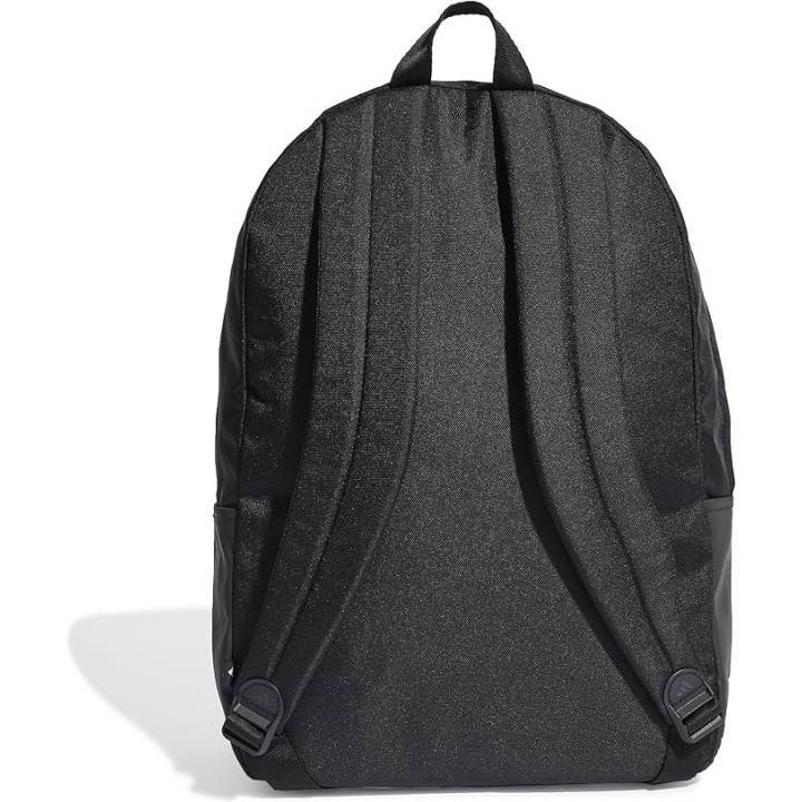 Mochila Adidas Classic 3 líneas negra y blanca vista dorsal