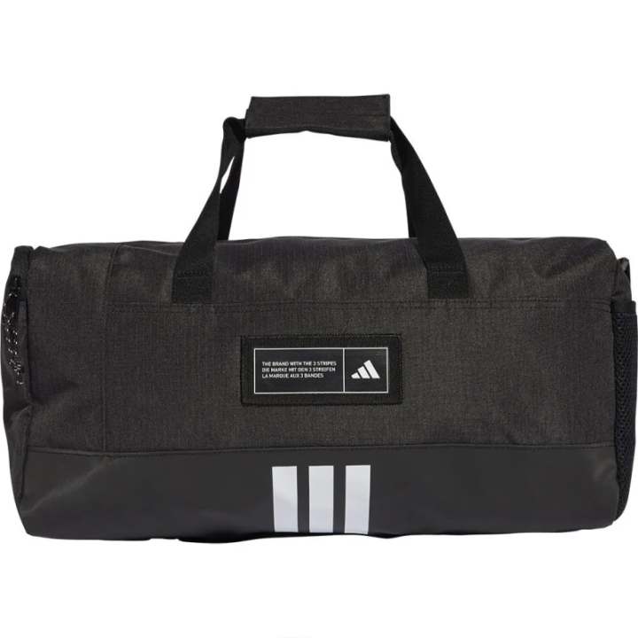 Bolsa de deporte Adidas 4athlts pequeña negra y blanca vista frontal