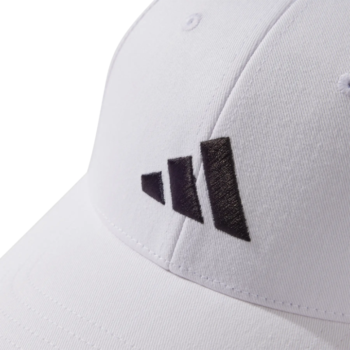 Gorra Adidas New Logo Baseball blanca y negra detalle