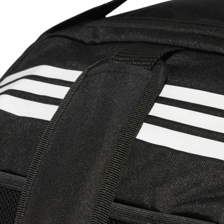 Bolsa de viaje mediana Adidas Tiro negra y blanca detalle