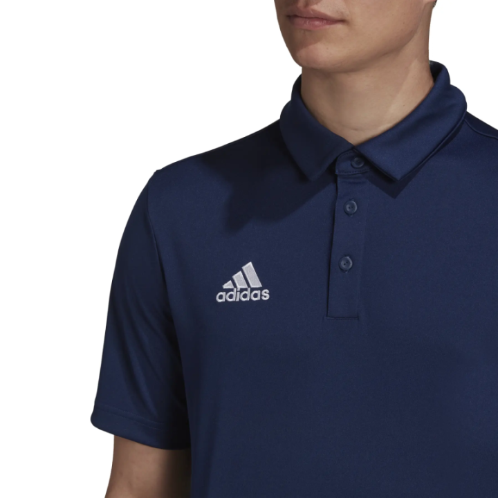 Polo Adidas Entrada 22 azul marino detalle