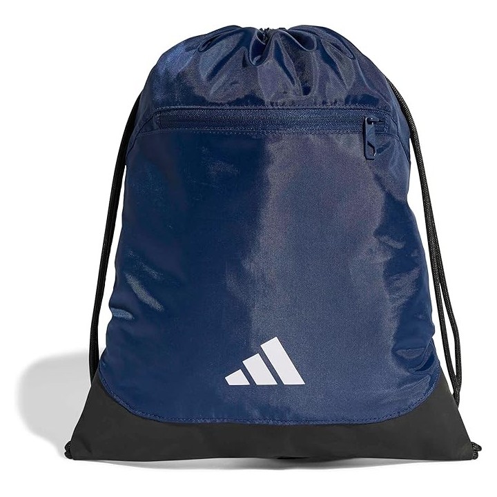 Bolsa de gimnasio Adidas azul vista frontal