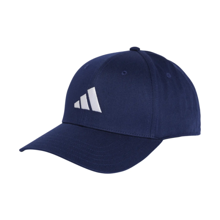 Gorra Adidas New Logo azul oscuro y blanca vista frontal